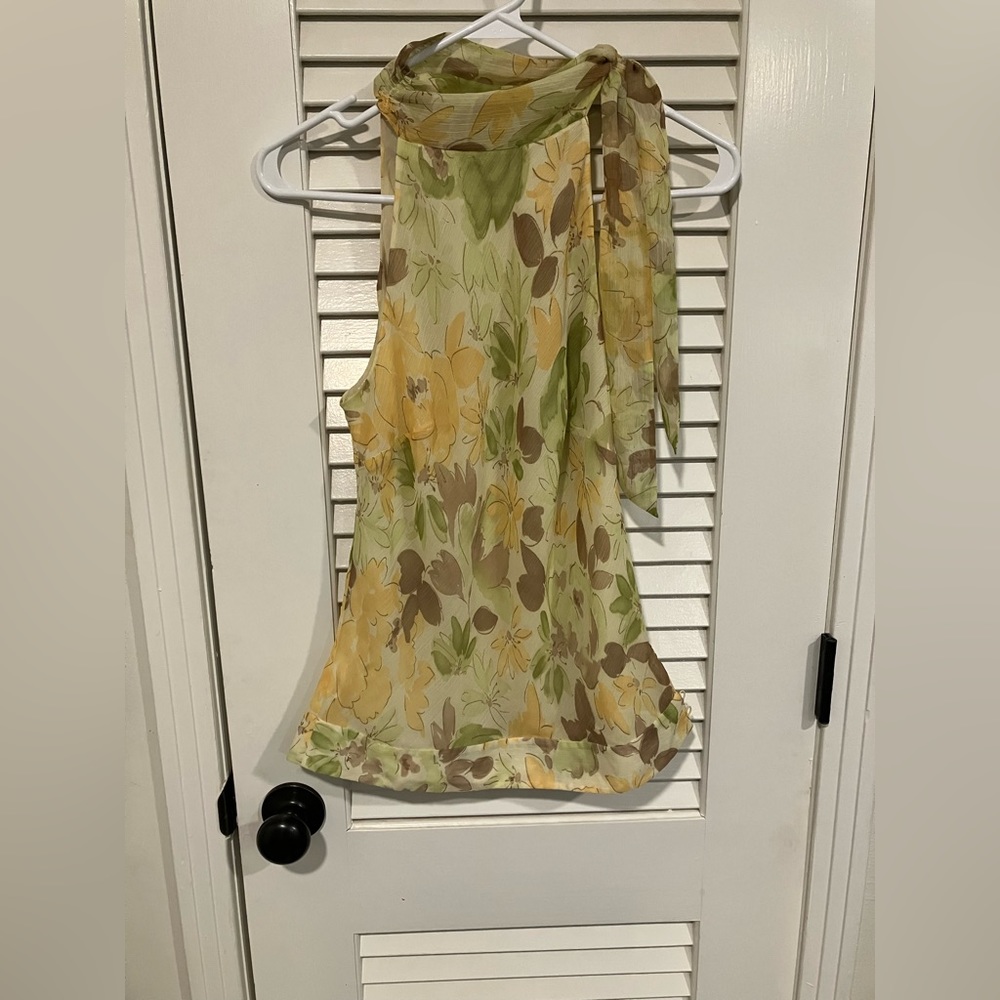 Loft Floral Chiffon Top Women’s Small